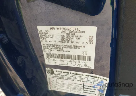 2012 Ford F-150 Xlt from USA, damaged, VIN 1FTEW1CM4CFB45214